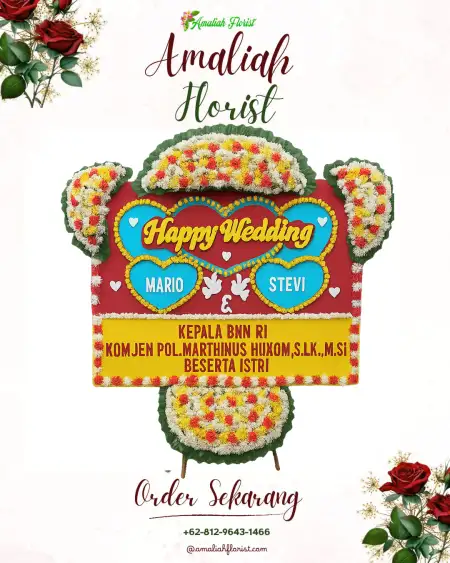 Papan Bunga Pernikahan Tinap